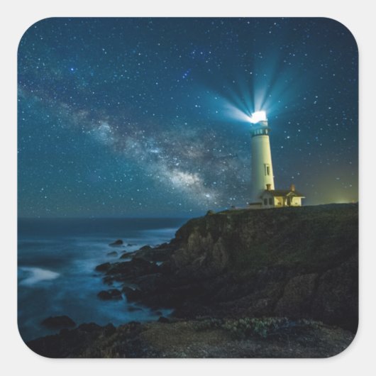 Pigeon Point Light Station, Ca Vierkante Sticker (Voorkant)