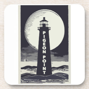 Pigeon Point Lighthouse California Moon Bier Onderzetter