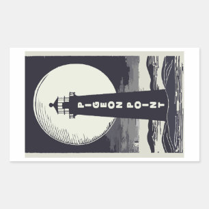 Pigeon Point Lighthouse California Moon Rechthoekige Sticker