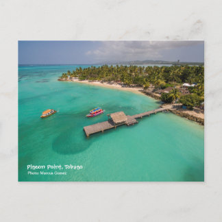 Pigeon Point Tobago met Glass Bottom Boats Briefkaart