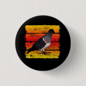 Pigeon Retro  Ronde Button 3,2 Cm (Voorkant)