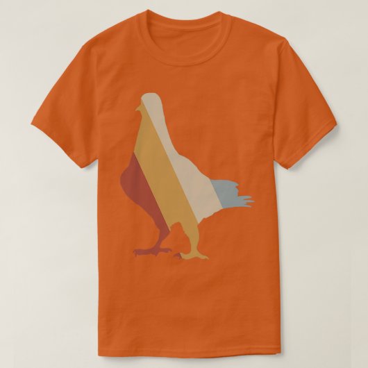 Pigeon Retro Style 5 T-shirt (Design voorkant)