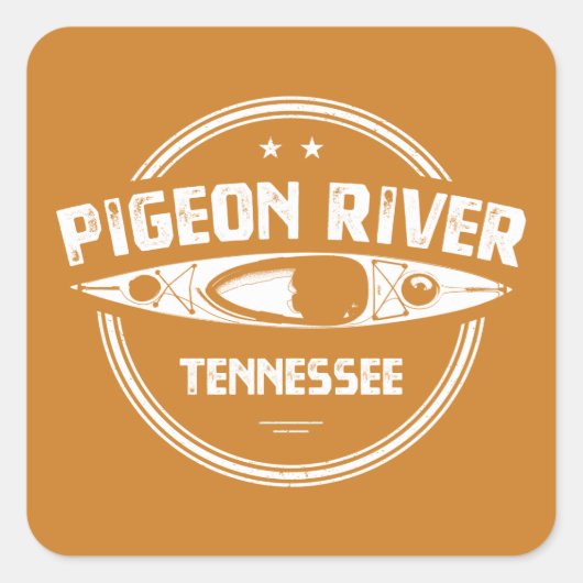 Pigeon River, Tennessee Vierkante Sticker (Voorkant)