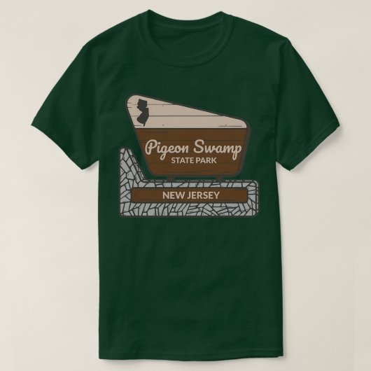 Pigeon Swamp State Park New Jersey Entrance Welcom T-shirt (Design voorkant)