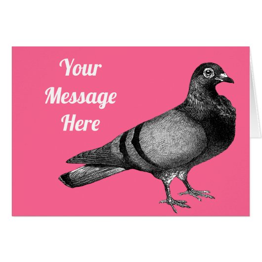 pigeon Vintage personnalisable (Devant horizontal)