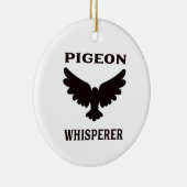Pigeon Whisperer Keramisch Ornament (Rechts)