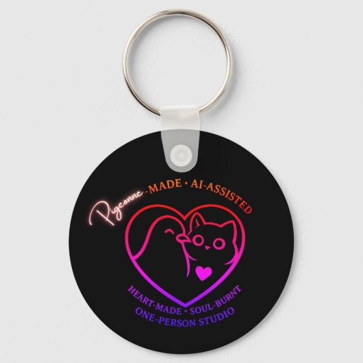 Pigeonne Crafts Logo v3 – Porte-clés (Verso)