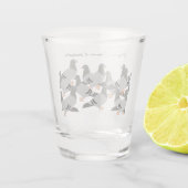 Pigeons Design Shot Glass Glas (Achterkant)