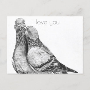 Pigeon's Embrace Briefkaart