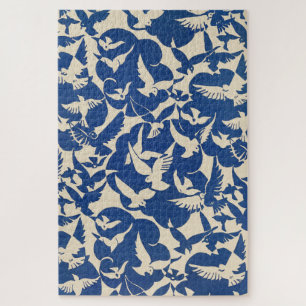 Pigeons in het witte en blauwe Rijksmuseum Amsterd Legpuzzel