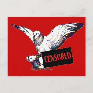 Pigeons Mating: Censored! Briefkaart