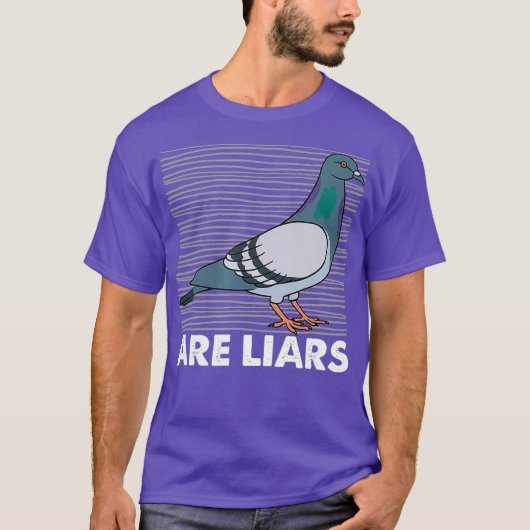 Pigeons zijn leugenaars die echte spionnen aantrek t-shirt (Voorkant)