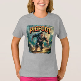 Pigfoot Illustration – Pig Bigfoot Funny Scary T-shirt