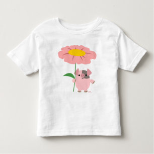 Piggy avec un cadeau (rose) enfant T-shirt