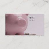 Piggy Bank Bront & Back Visitekaartjes (Achterkant)