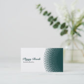 Piggy Bank - Donkergroen en wit Visitekaartje (Staand voorkant)