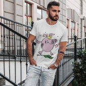 Piggy Bank Rose Avec L'Argent Mens T-Shirt