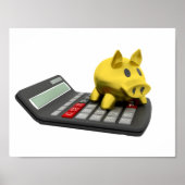 Piggy Bank Sur Une Affiche Calculatrice (Devant)