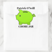 Piggy Bank Vierkante Sticker (Tas)