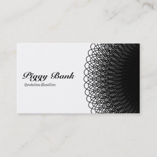 Piggy Bank - Zwart-wit Visitekaartje