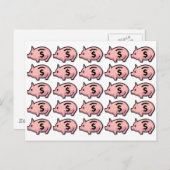 Piggy Banks Briefkaart (Voorkant / Achterkant)