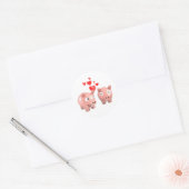 Piggy Banks In Liefde Stickers (Envelop)