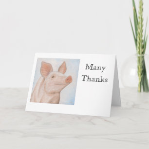 Piggy Bedankt Notecard