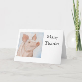 Piggy Bedankt Notecard
