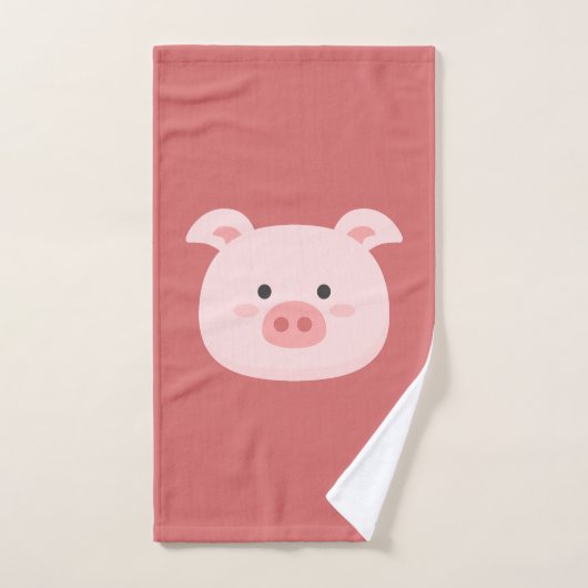 Piggy Birthday Kids Art Towne (Serviette à main)