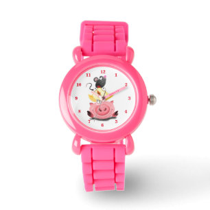 Piggy Chick en Mouse Friends Watch Fun Horloge