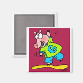 Piggy Dancing Magneet (Voorkant / Achterkant)