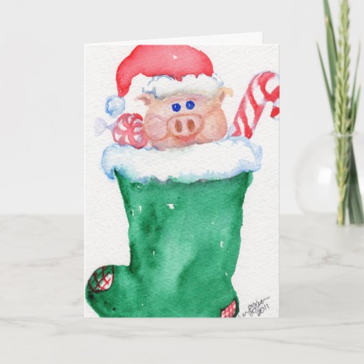 Piggy de Noël dans une carte de stockage (Devant)
