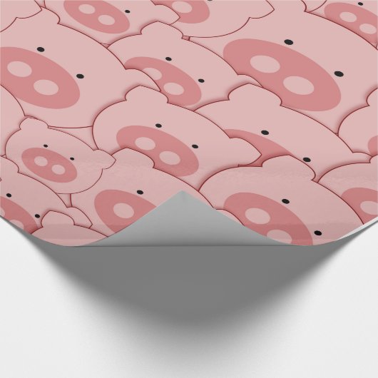 Piggy Face Fun Cadeaupapier (Hoek)