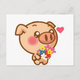 Piggy in Love Briefkaart