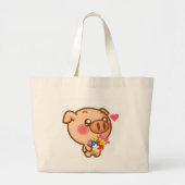 Piggy in Love Grote Tote Bag (Voorkant)