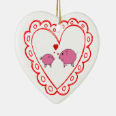 PiGgy in Love. Keramisch Ornament (Rechts)