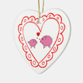 PiGgy in Love. Keramisch Ornament (Links)