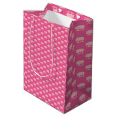 Piggy Lite roze inpakpapier Medium Cadeauzakje (Achterkant Gekanteld)