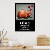 PIGGY LOVE-POSTER POSTER (Keuken)
