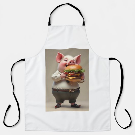 Piggy mangeant un tablier de hamburger (Recto)