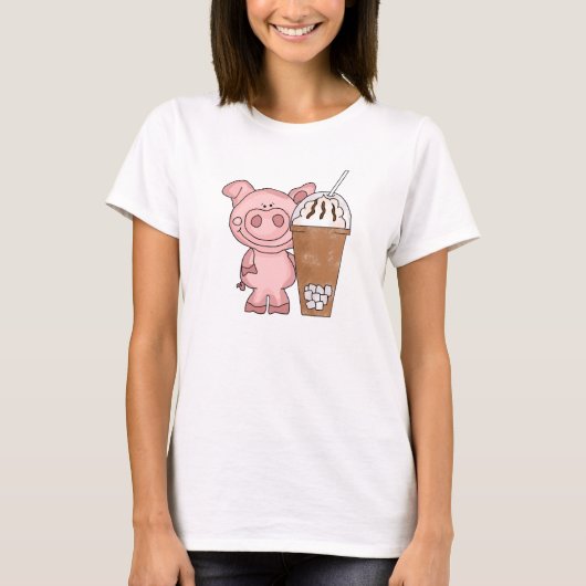 Piggy Needs Caffeine Women's T-Shirt (Voorkant)