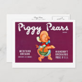 Piggy Pears Briefkaart (Voorkant / Achterkant)