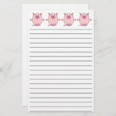Piggy Power Stationery Briefpapier (Voorkant / Achterkant)