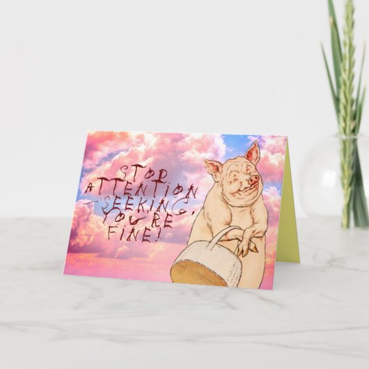 Piggy wordt snel gezond Kaart (Voorkant)