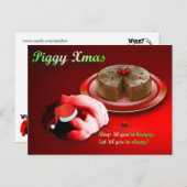 Piggy Xmas Briefkaart (Voorkant / Achterkant)
