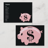 Piggybank - Chubby Visitekaartje (Voorkant / Achterkant)