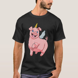 Piggycorn Pig Unicorn Boerderij Rainbow Magical Sp T-shirt