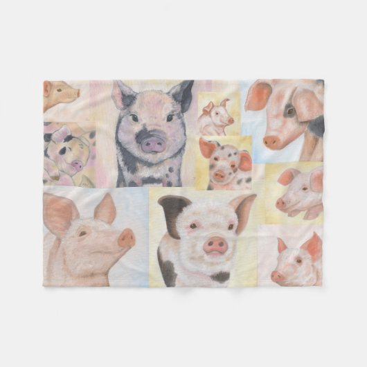 Piglet Collage fleece (Voorkant (Horizontaal))