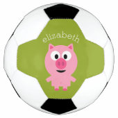 Piglet de ferme mignonne - Rose et Lime vert (Devant)