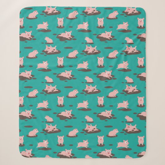Piglets Sherpa Blanket Deken (Voorkant)
